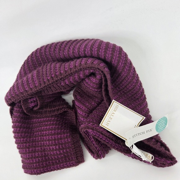 Stitch Fix Accessories - Stitch Fix Shiraleah Wallis Infinity Scarf OS Purple Brown Knit Boho Cozy NWT